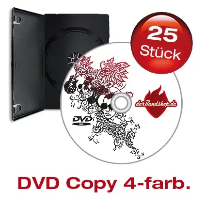 25 DVD´s mit 4 farbigem Labeldruck