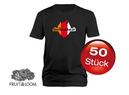 50 Bandshirts mit 3-farbigem Druck