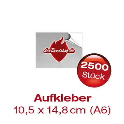 2500 Bandaufkleber DIN A6