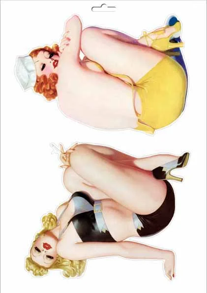 Art-Deco Aufkleber Pinup 8