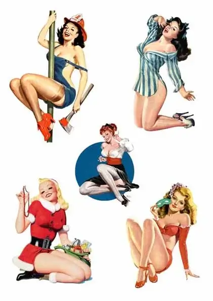 Waterslide Decal - Pin Up Art Deco 6