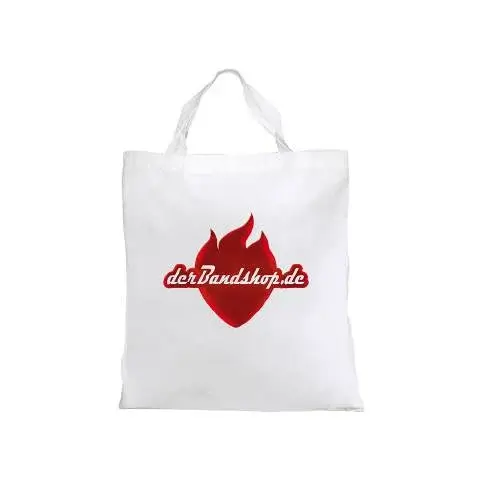 Baumwolltasche weiß kurz mit Druck