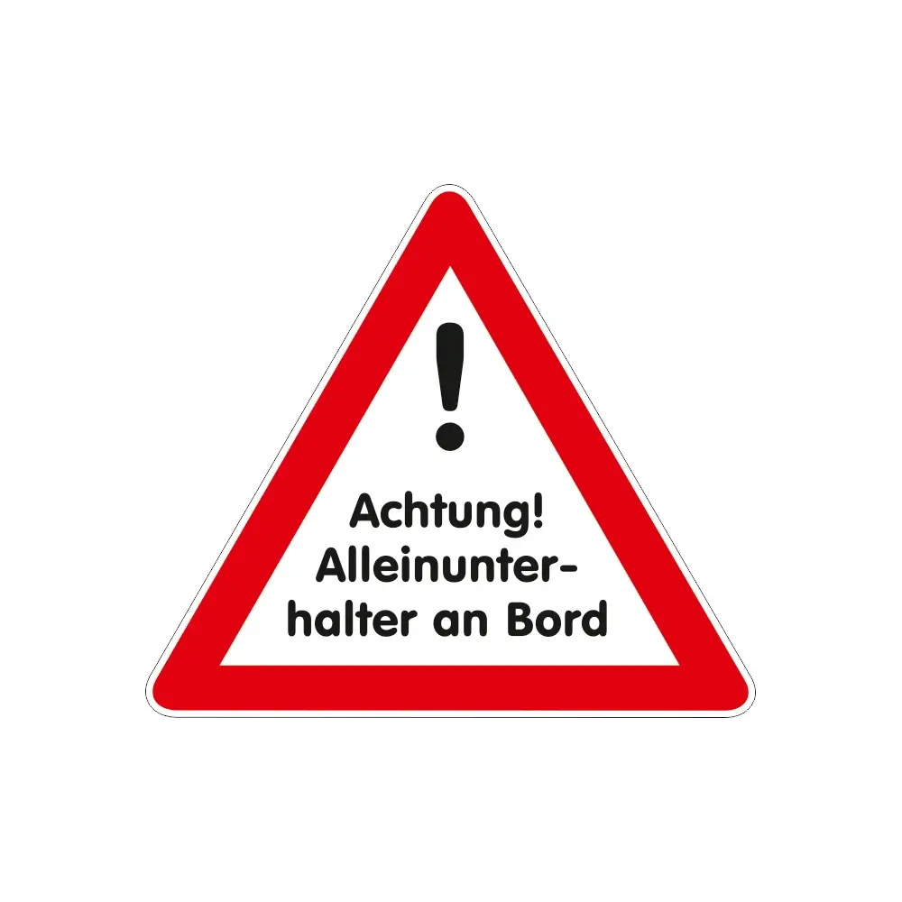 Bandshop Musker Achtung Alleinunterhalter an Board Aufkleber