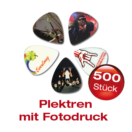 500 Delrin Plektrum mit Fotomotiv bedruckt  