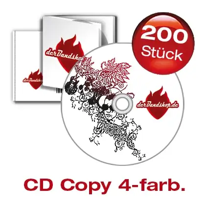 200 CD´s mit 4 farbigem Labeldruck