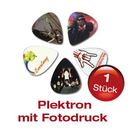 Delrin Plektrum mit Fotomotiv bedruckt
