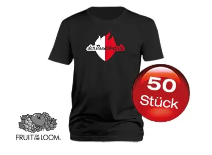 50 Bandshirts mit 2-farbigem Druck