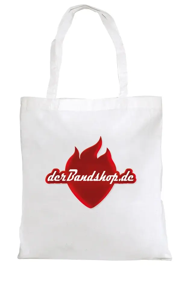 Baumwolltasche weiß lang mit Druck