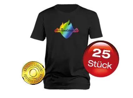 25 Premium Bandshirts mit 5-farbigem Druck