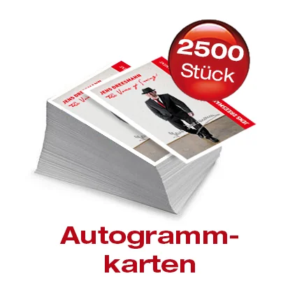 Autogrammkarten 2.500 Stück