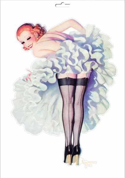Art-Deco Aufkleber Pinup 9