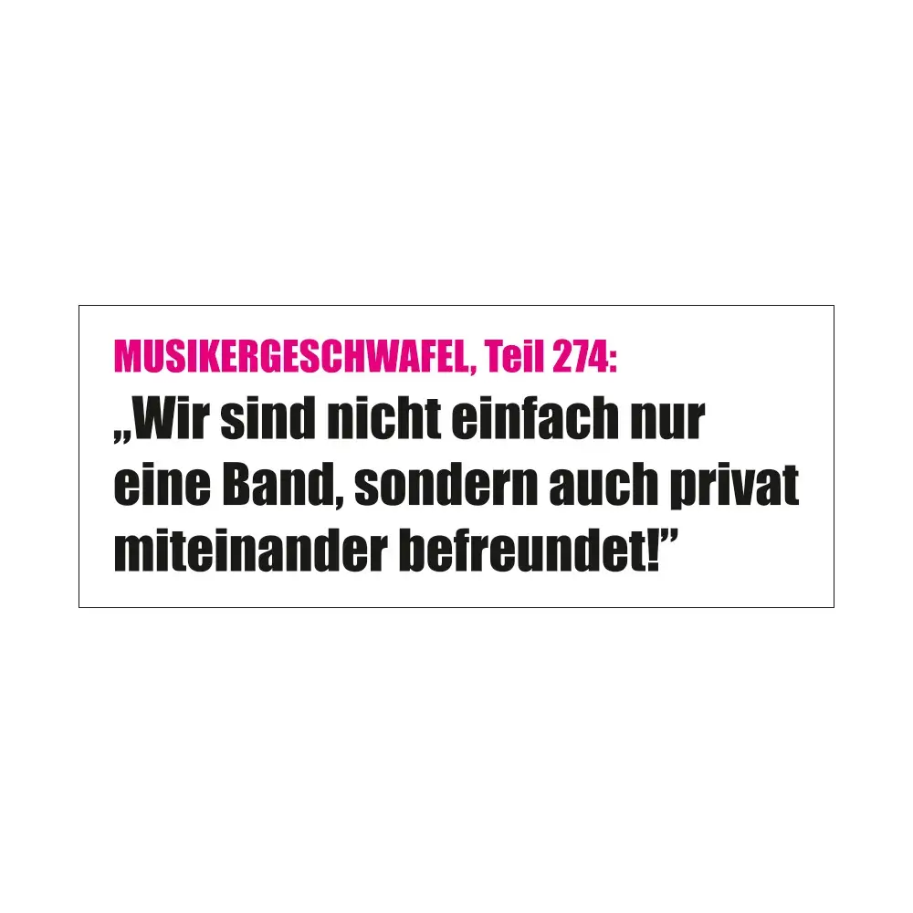 Musikergeschwafel - Bandfreundschaft