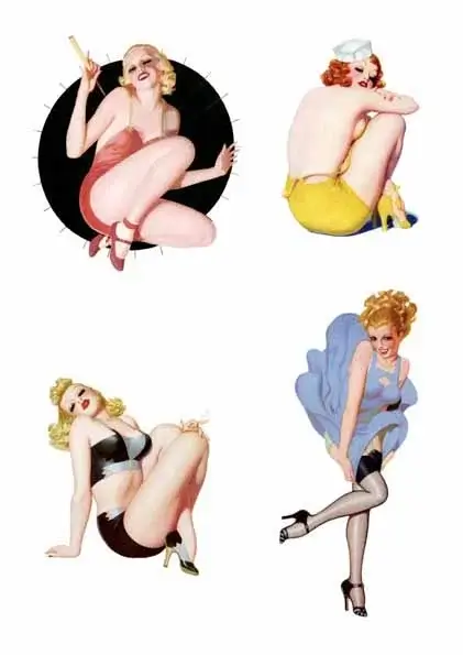 Waterslide Decal - Pin Up Art Deco 3