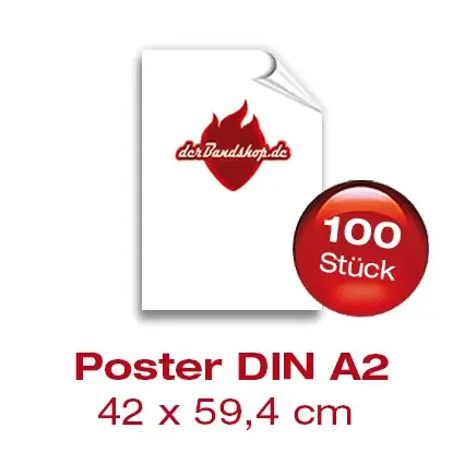 Bandposter DIN A2 - 100 Stück