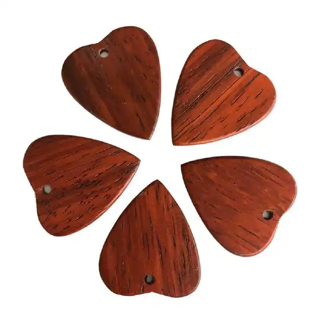 Herzplektren Palmholz Laser graviert