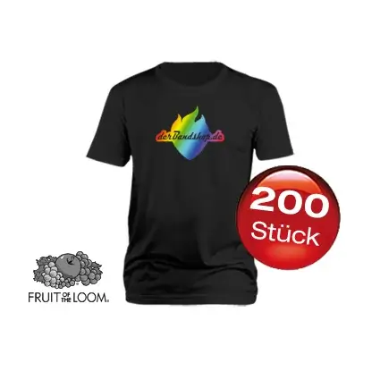 200 Bandshirts mit 5-farbigem Druck