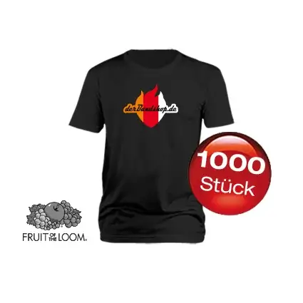1000 Bandshirts mit 3-farbigem Druck