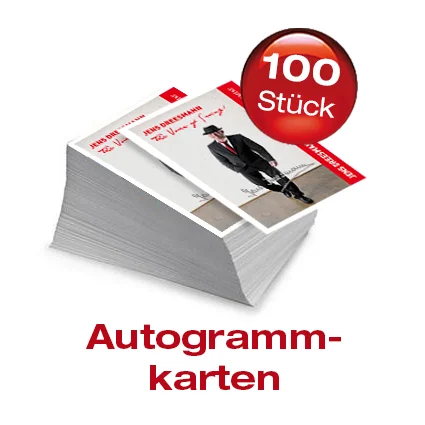 Autogrammkarten 100 Stück