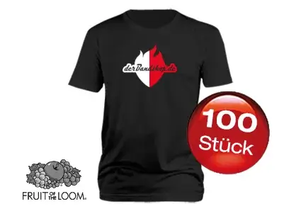 100 Bandshirts mit 2-farbigem Druck