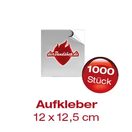 1000 Bandaufkleber 12 x 12,5 cm