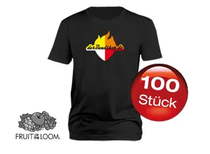 100 Bandshirts mit 4-farbigem Druck