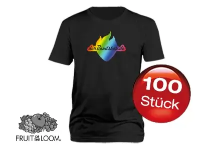 100 Bandshirts mit 5-farbigem Druck