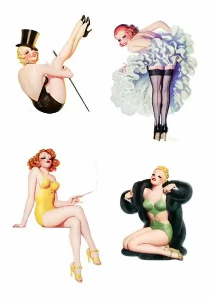 Waterslide Decal - Pin Up Art Deco 2