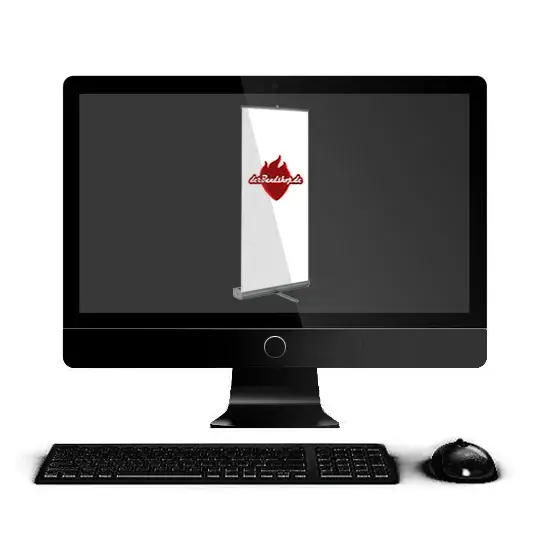 Gestaltung Roll-Up, Aludisplay