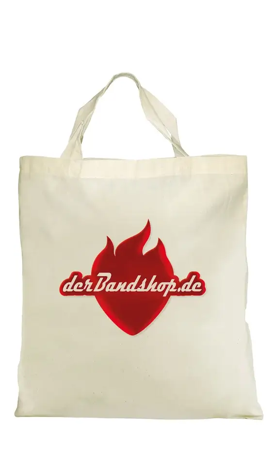 Baumwolltasche Natur kurz mit Druck