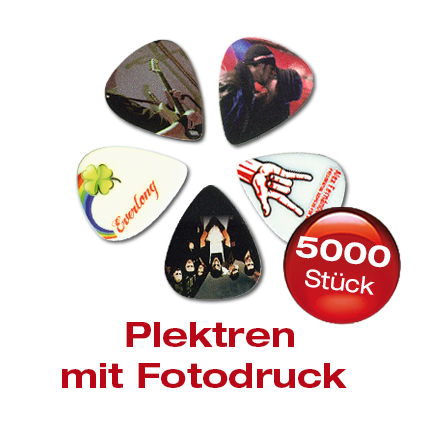 5000 Delrin Plektrum mit Fotomotiv bedruckt