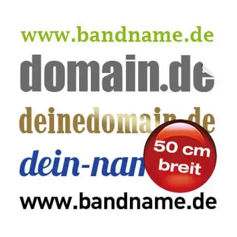 Domainaufkleber 50 cm breit