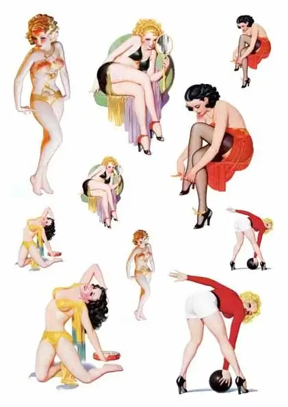 Waterslide Decal - Pin Up Art Deco 5