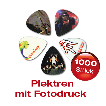 1000 Delrin Plektrum mit Fotomotiv bedruckt