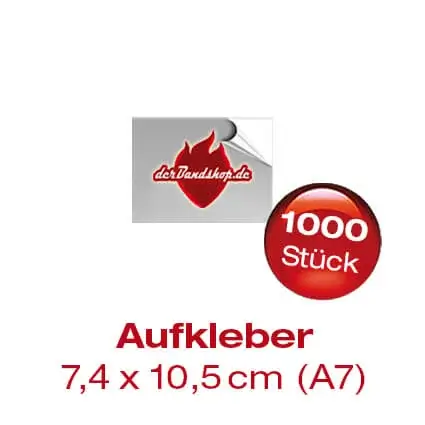 1000 Bandaufkleber DIN A7