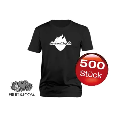 500 Bandshirts mit 1-farbigem Druck