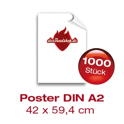Bandposter DIN A2 - 1.000 Stück