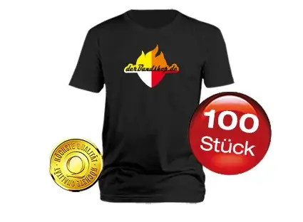 100 Premium Bandshirts mit 4-farbigem Druck
