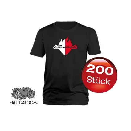 200 Bandshirts mit 2-farbigem Druck
