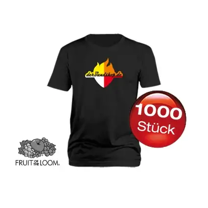 1000 Bandshirts mit 4-farbigem Druck