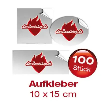 100 Bandaufkleber 10 x 15 cm