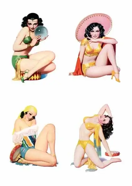 Waterslide Decal - Pin up Art Deco 1
