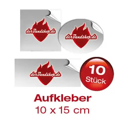 10 Bandaufkleber 10 x 15 cm