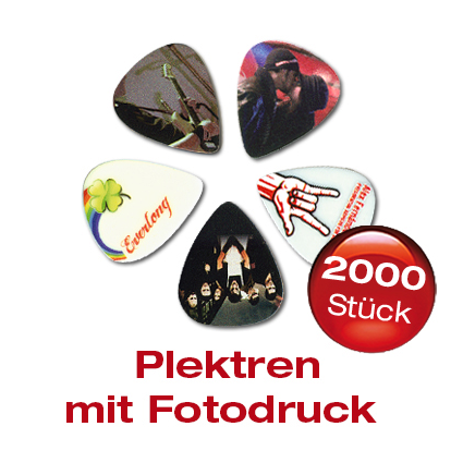2000 Delrin Plektrum mit Fotomotiv bedruckt