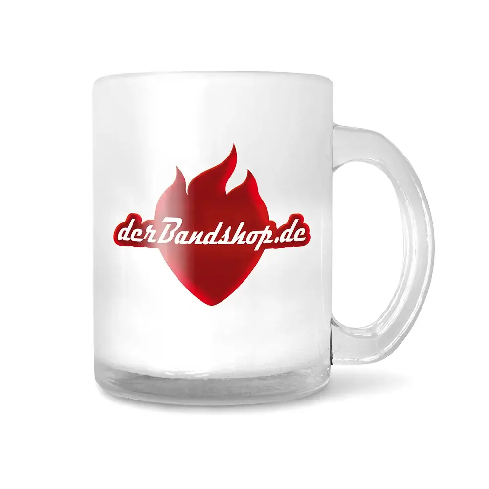 Glastasse mit Druck