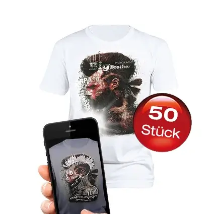 50 Flashshirts mit 5-farbigem Aufdruck + 2. Motiv