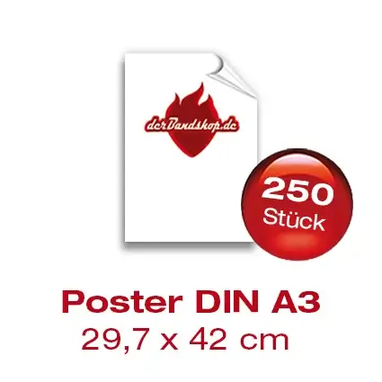 Bandposter DIN A3 - 250 Stück