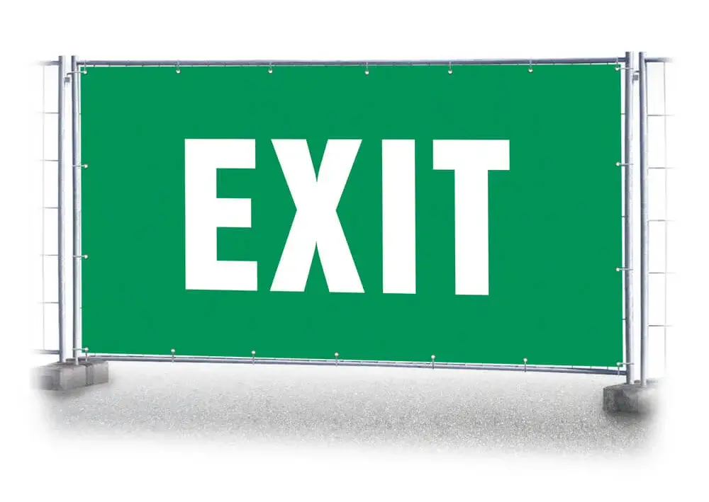 Bauzaunbanner EXIT