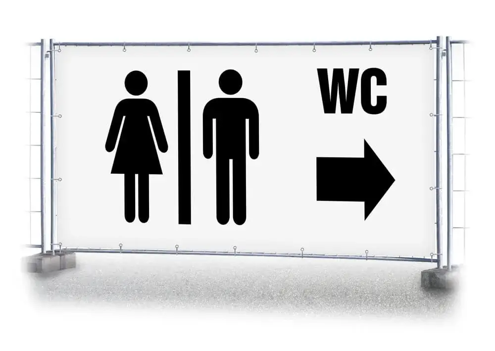 Bauzaunbanner WC rechts