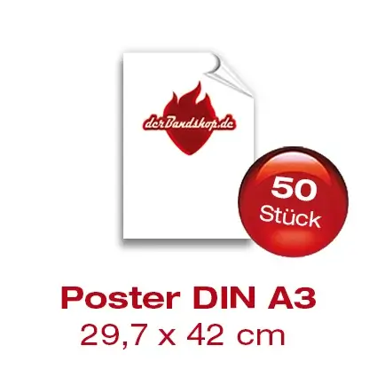 Bandposter DIN A3 - 50 Stück
